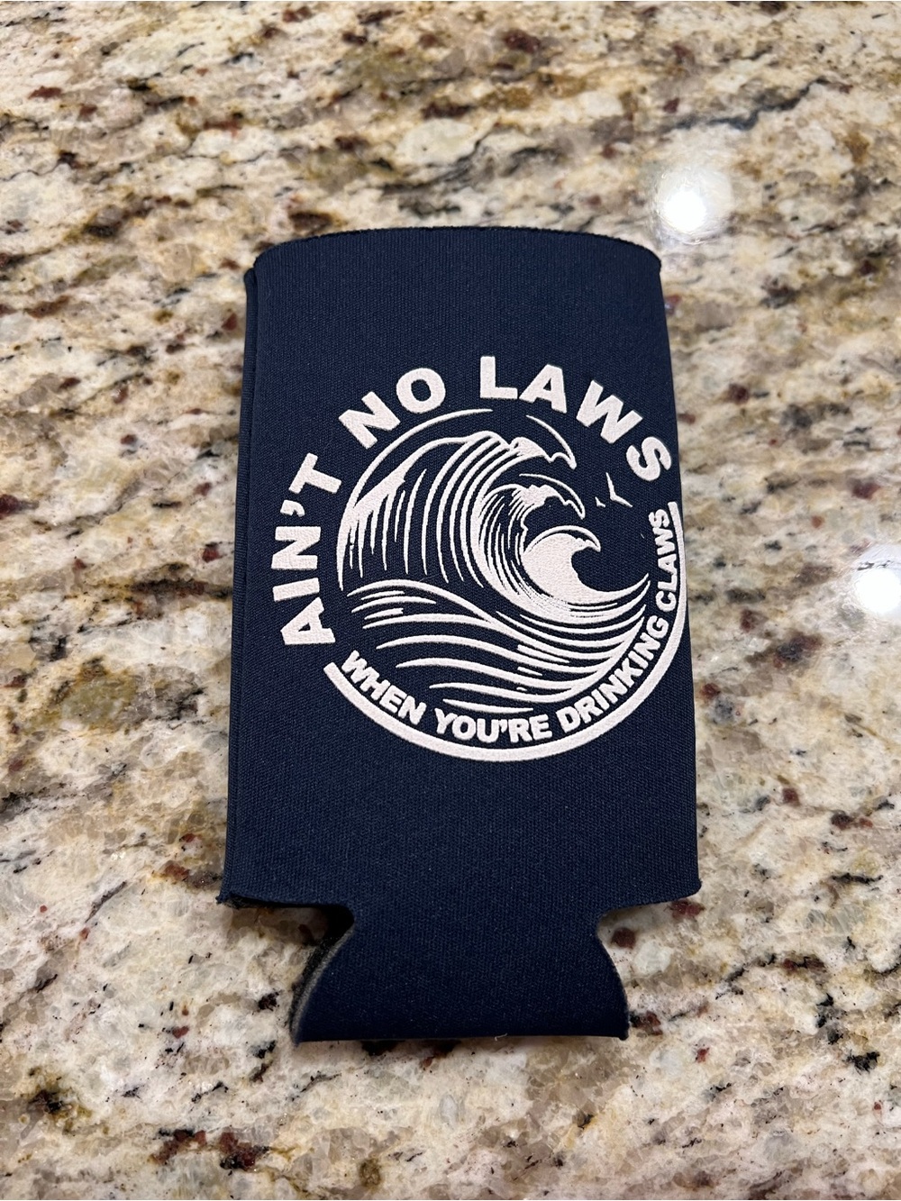 Navy 'Ain't No Laws' Can Koozie